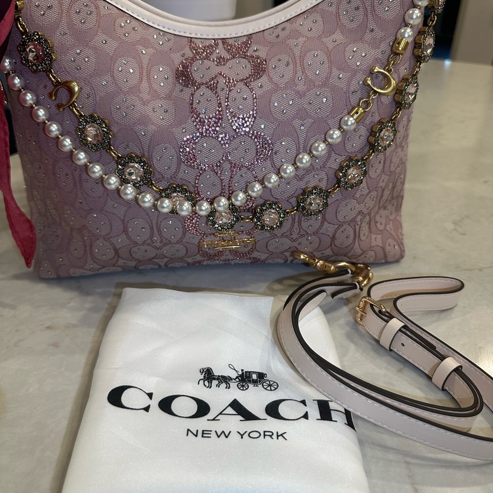 Coach Crystal Pink Laurel Custom Crystal design by myself